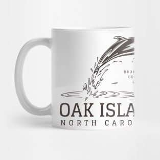 Oak Island, NC Summertime Vacationing Dolphin Mug